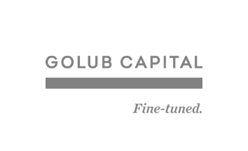 Gray Golub Capital Private Equity Logo. "Golub Capital. Fine-Tuned."